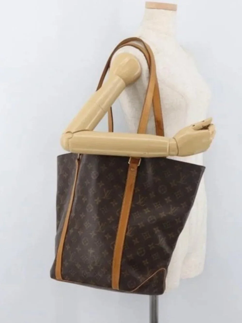 LOUIS VUITTON Monogram Sac Shopping Tote Bag M51108 LV Auth 175402